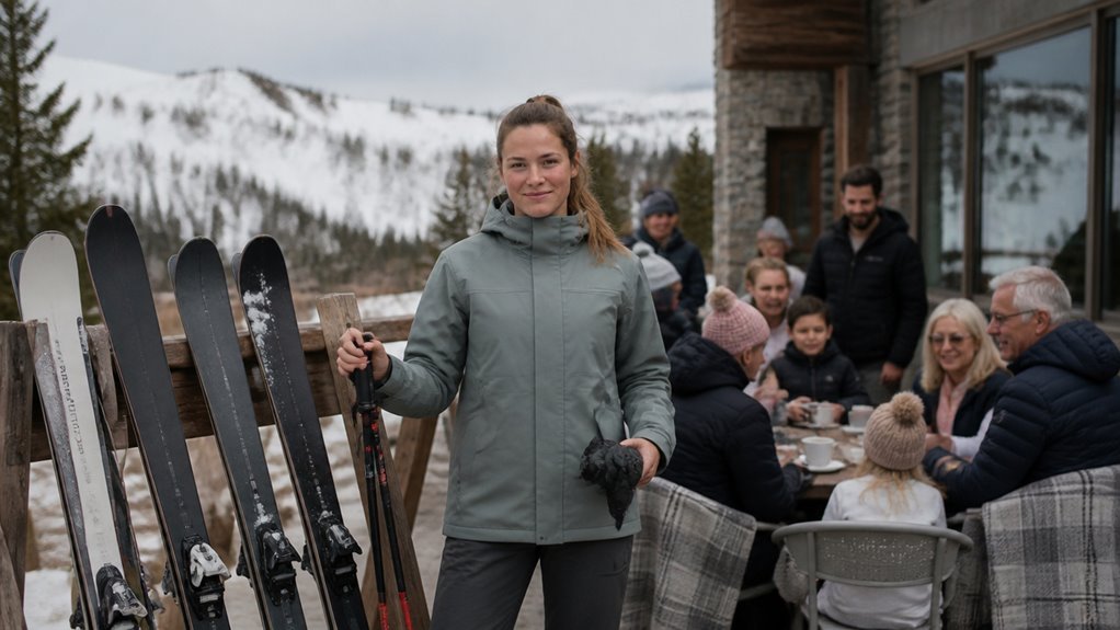 bust friendly ski jacket fit